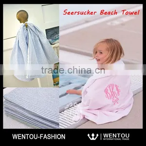 Wholesale Monogrammed Seersucker Kids Bath Towel thumbnail-6