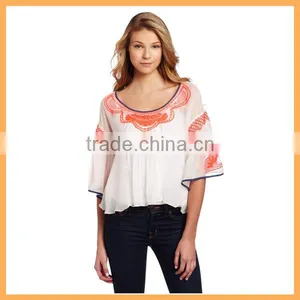 Ladies Embroidered Rayon Tunics thumbnail-1