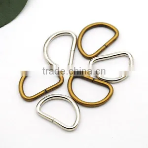 20mm Metal Round Iron Dee Ring Adjustable Buckles Nickle / Bronzefor Bag Webbing Strap IDR-20mm thumbnail-2