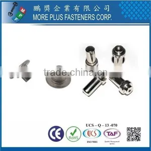 Taiwan Stainless Steel Shoulder Rivet 2mm Rivets Tubular Rivets For Leather thumbnail-1