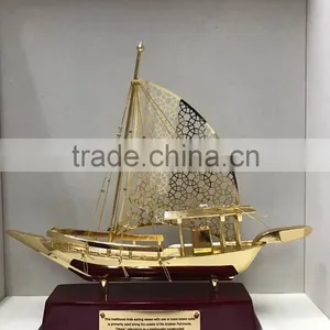 2017 NEW Style High Quality Beautiful Real Gold Plated Dhow With Souviner Gift thumbnail-1