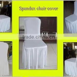 Pleated Wedding Spandex Chair Cover With Skirting thumbnail-1