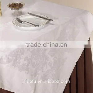 Hotel White Banquet Wedding Cotton Table Cloth thumbnail-1