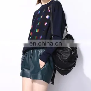 Online Shopping New Design Ladies Shirt Gradient Color Dot Printed Long Sleeve Crewneck Fleece Sweatshirt for Women thumbnail-2