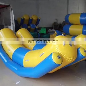 China PVC Tarpaulin Inflatable Flying Fish Tube / Inflatable Water Games Flying Banana Boat For Sea thumbnail-1