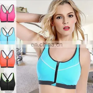 Wholesale GYM Women Zip Sport Bra & Racerback#WX0001 thumbnail-3