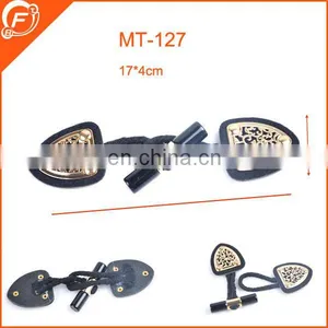 pu Leather Buckle With Metal Tims for Coat Garments thumbnail-1
