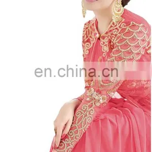 2017 Occasion Wear Net Anarkali Style Lehenga Choli Suits Dress Material thumbnail-5