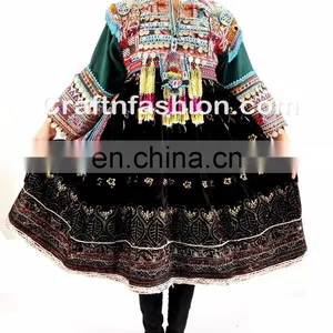 Vintage Banjara Kuchi Tribal Ethnic Clothes- Vintage Traditional Kutchi- Vintage Gypsy Afghani Handmade Kuchi Dress thumbnail-2
