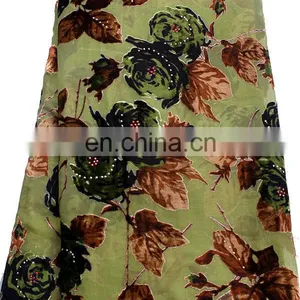 New Design African Velvet Lace Fabric High Quality thumbnail-1