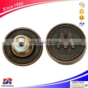 22mm Jeans Metal 3D Buttons, Brass Button And Rivet For Denim, Jackets thumbnail-2