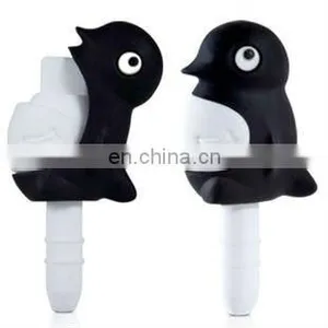 Customize Mini Peguin Dustproof Plug Earphone Jack Accessory for Mobile Phone thumbnail-1
