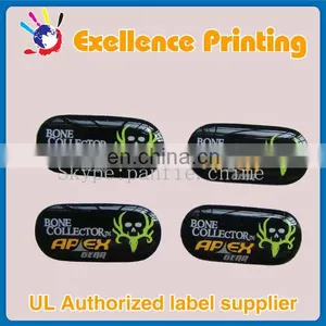 High Quality Different Colors of Costom 3d Printing Epoxy Resin Label thumbnail-1