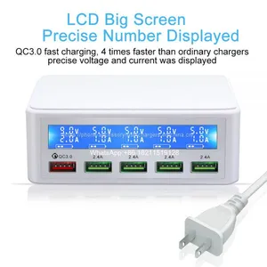 Fast Charge QC3.0 Multi Port Usb Charger 5 Desk Charger Station For Multiple Devices thumbnail-2