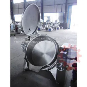Gas Jacketed Boiling Pot Industrial Steam Kettle Jacketed Kettle Price Gas Vacuum Jacketed Kettle China thumbnail-1