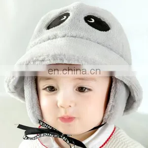 Autumn New Baby Hat Cover Cap Baby Cartoon Panda Plush Basin Hat thumbnail-1