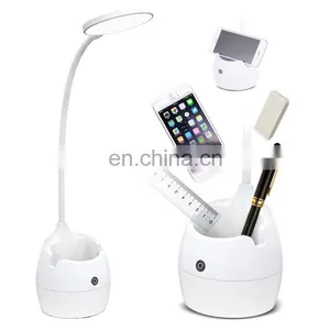 Multifunction Pen Holder Led Table Lamp Touch Switch Eye Protection Reading Led Table Lamp thumbnail-1