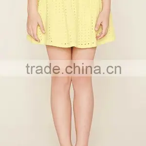 Wholsale Girls Wearing Short Skirts 2016 Cotton Fabric Mini Skirt Supplier's Choice thumbnail-4