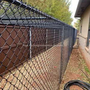 Black Chain Link Fence Chainlinkmesh Chainlink Fence Chain-link Chainlinkfencing Securityfence Commercialfecne Industrialfence Residentialfence thumbnail-3