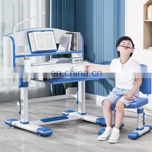 Height Adjustable Children Table and Chair Modern Home Children Study Desk Kids Study Table With Storage Drawer Led thumbnail-2