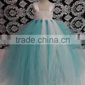 Girls Chiffon Tulle Newest Blue Frozen Elsa Dress Fabulous Dress thumbnail-1