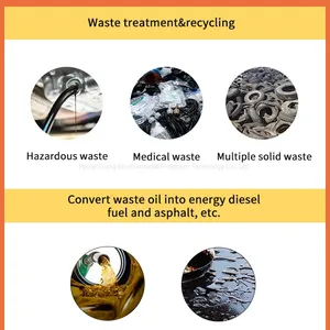 Waste Plastic Used Tyre Pyrolysis Oil Pyrolysis Equipment Convert Waste Oil To Diesel Distillation Plant thumbnail-3