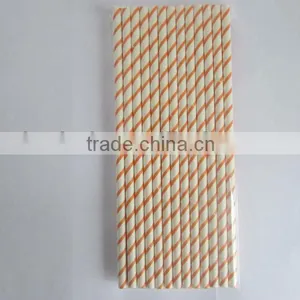 Orange Striped Paper Straws thumbnail-1
