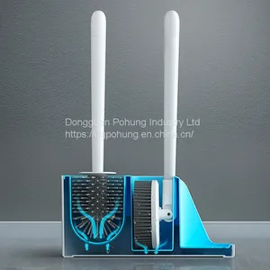 Toilet Brush Set All Corner Clean Toilet Brush Household Bathroom Bathtub Rack thumbnail-3