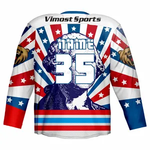  Customized 2022 Men's Ice-Hockey Jersey With 100%polyester thumbnail-1