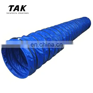 6 Inch PVC Fabric Reinforced Vinyl Coated Blower Duct Spring Steel Helix Collapsible Flexible Ventilation Air Duct thumbnail-3