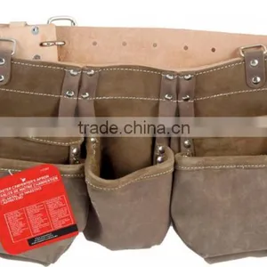 Top Grain Tool Belt, Suedue Leather Carpenters Apron Quality Choice thumbnail-1
