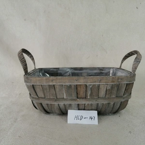 Wood Chip Storage Basket Wholesale Wooden Basket Price thumbnail-1