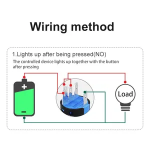 Ip65 16mm Rectangle Head 24v SPDT Push Button Switch on off Momentary With Led thumbnail-4