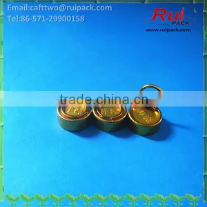 Mini TAB Aluminum Crimp on Cap With Silicone Liner, Metal Alu Snap on Lid With Pull-tab/ring-pull thumbnail-1