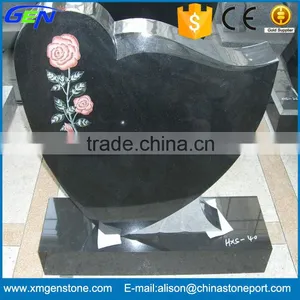 Cemetery Decorations Natural Black Granite Tombstone Quality Choice thumbnail-1