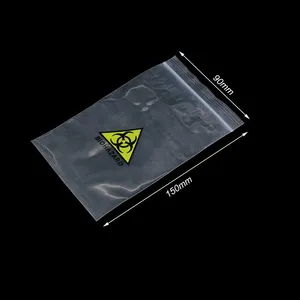 Biohazard Specimen Transport Bags for Sample Tubes, Centrifuge Tubes, and Blood Collection Tubes thumbnail-4