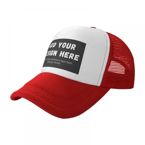 Custom Printed Foam Trucker Hat Mesh Back Adjustable Snapback Trucker Cap For Men Women Promotional Logo Customization thumbnail-5