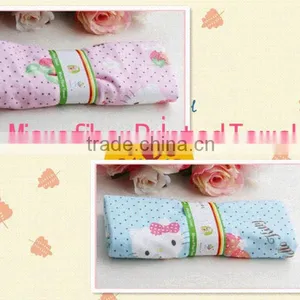 China Cheap Supply Super Soft Ultra-compact Nice Looking Microfiber Printed Baby Towel Set thumbnail-1