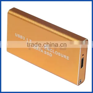 Aluminium MSATA SSD Box USB3.1 Type C Gen 2 to 3050 mm MSATA SSD Enclosure thumbnail-1