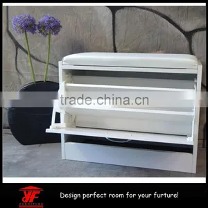 Home Furniture Corner Modern Wood Model of Porch Shoe Rack Stool thumbnail-1