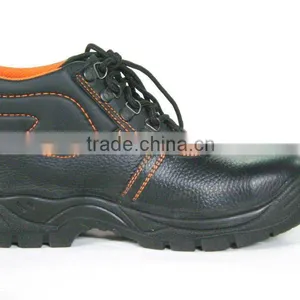 Hot Selling Dual Density PU Sole Leather Safety Shoe With Steel Toe & Steel Plate for Work Time thumbnail-1