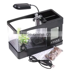 Desktop Usb Mini Fish Tank Aquarium With Running Water thumbnail-1