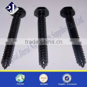 Black Wood Screw Full Thread thumbnail-1