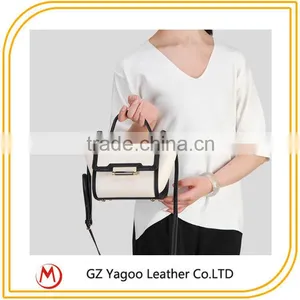 Wholesale PU Leather Women Bags Trendy Trapeze Bags Fashion Casual Lock Handbags Supplier's Choice thumbnail-5