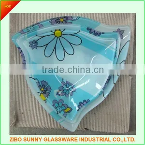 HOT SALE!The Creative Glass Plate With Decal. thumbnail-1