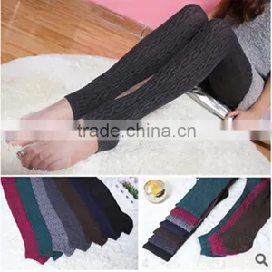 Winter Women Thick Fleece Lined Leggings Thermal Fur Tights Leggings thumbnail-3
