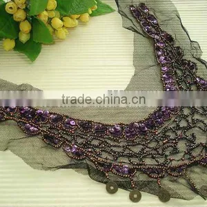 Handmade Bead Collar/neck Trim, Kameez Neck Designs thumbnail-1