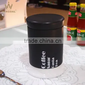 3 Size Porcelain Canister Wood Lid thumbnail-4