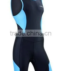 2015 Santic Triathlon Skinsuit Men Singlet Skin Cycling Tri Suit Clothing Blue thumbnail-1