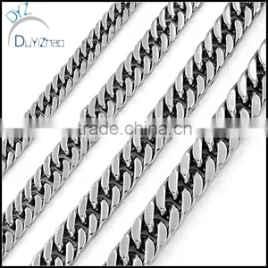 316L Stainless Steel Grinding Huge Cuban Curb Chain Necklace thumbnail-3